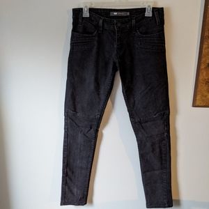 Levi's black 524 skinny jeans 7/28